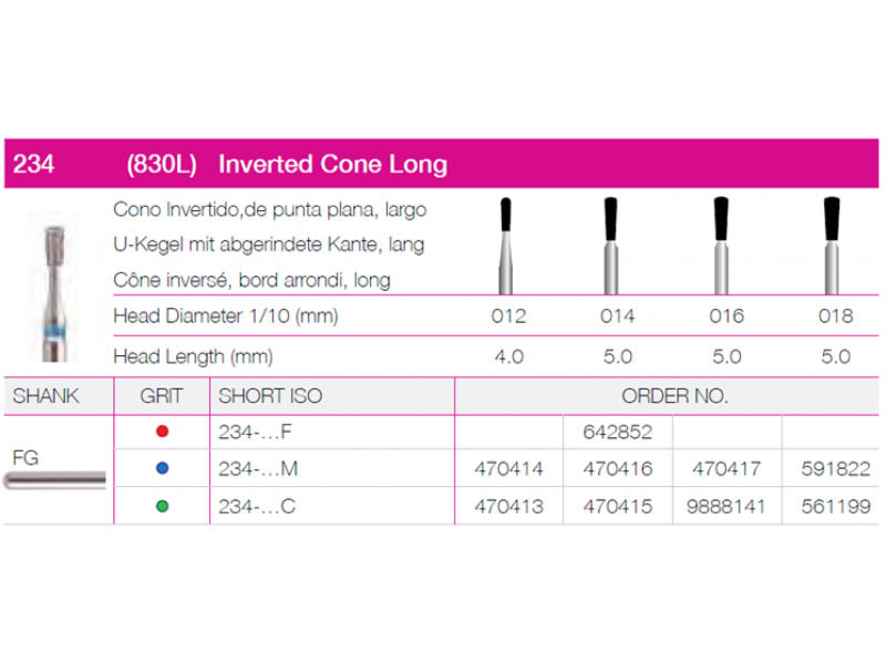 Inverted Cone Long 234-012 Inverted Cone 